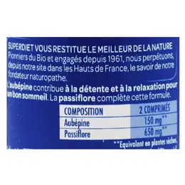 Superdiet Passiflore Aubepine Bio 80 comprimés