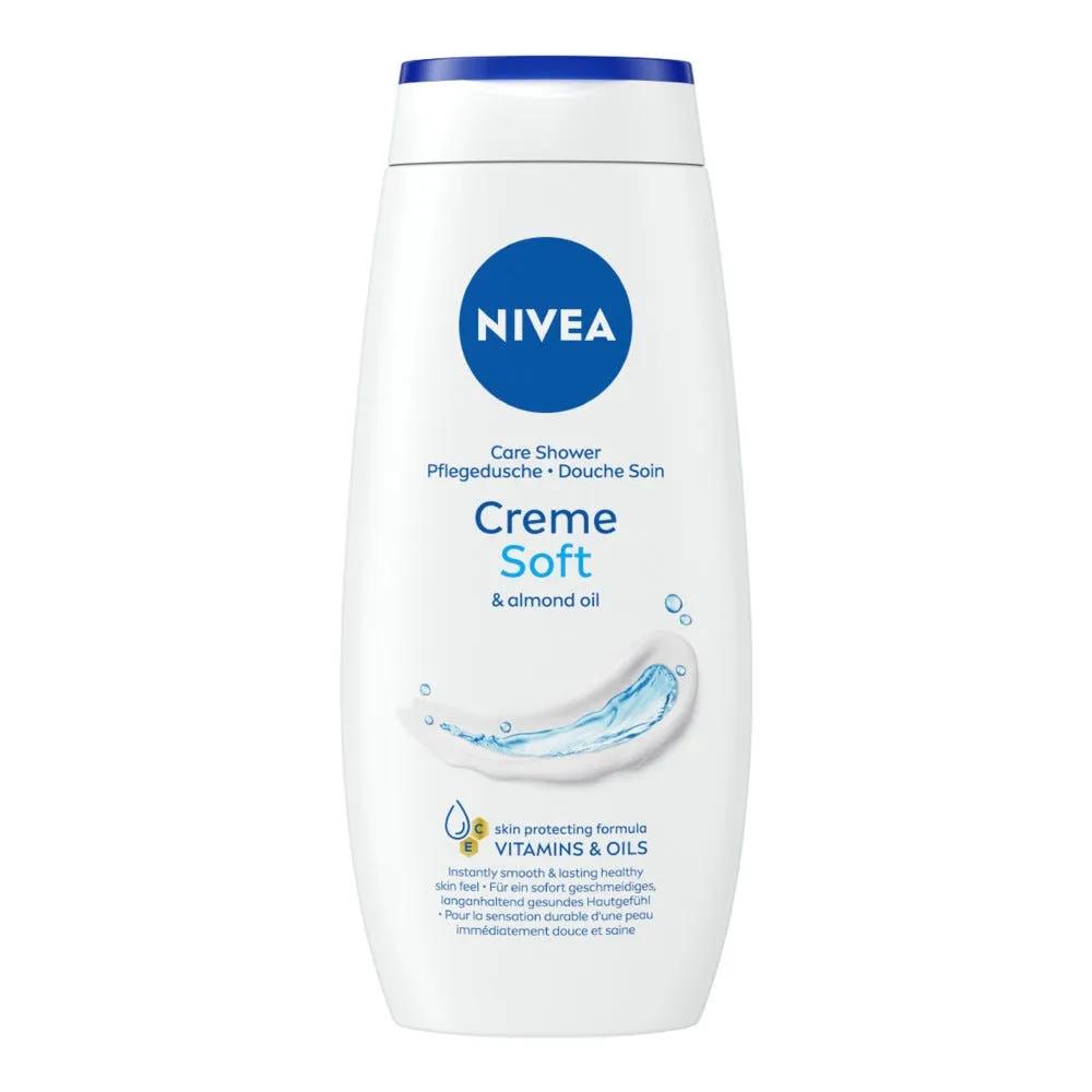 Nivea Bagnodoccia Creme Soft Bagnoschiuma Cremoso Con Olio di Mandorla Delicato e Idratante 250 ml