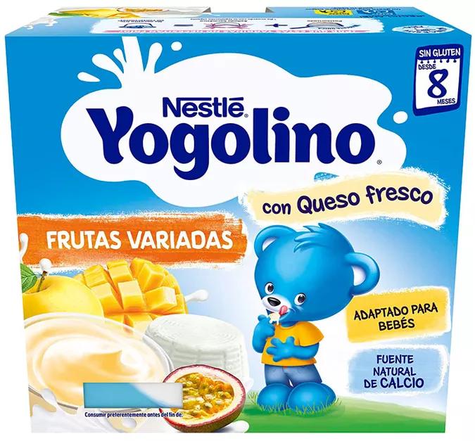 Nestlé Yogolino Pack de Iogurtes Frutas Variadas com Queijo Fresco 4x100 gr