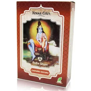 Pó de Henna Radhe Shyam Castanho Escuro 100 gr