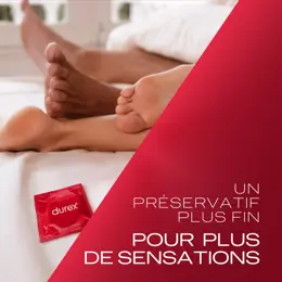 Durex Préservatifs Feeling Extra - 20 Préservatifs Fins et Extra Lubrifiés