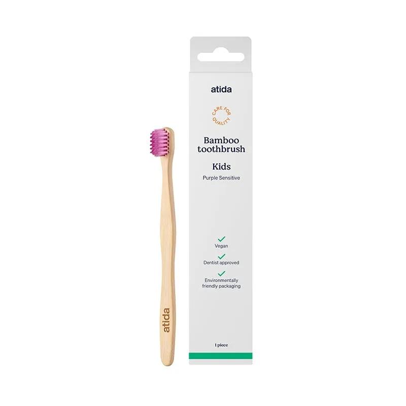 Atida Spazzolino Da Denti Per Bambini Soft Bamboo Pink 1 Pezzo