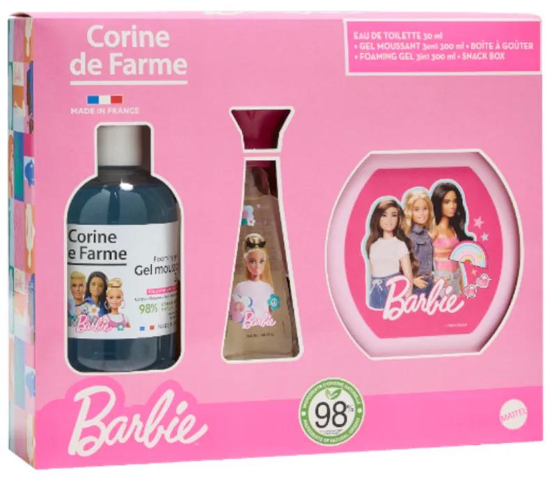 Corine de Farme Barbie Colonia Astuccio 30 ml + Gel Scintillante 300 ml + Snack Box