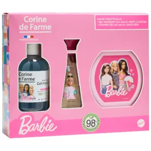 Corine de Farme Barbie Cologne Case 30 ml + Foaming Gel 300 ml + Snack Box