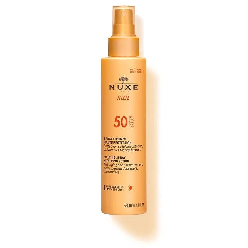 Nuxe Sun Spray Solare Viso e Corpo Protezione Alta SPF50 Anti-Età 150 ml