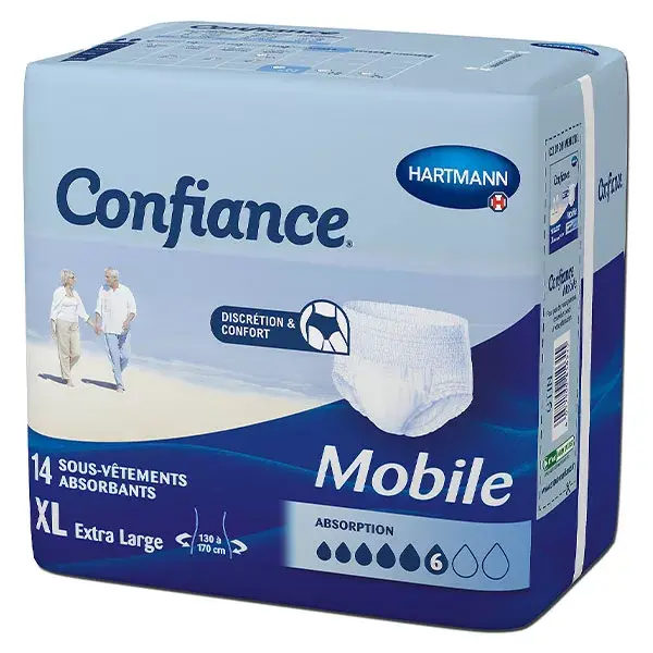 Hartmann Confiance Mobile Absorption 6 Gouttes Taille XL 14 sous-vêtements