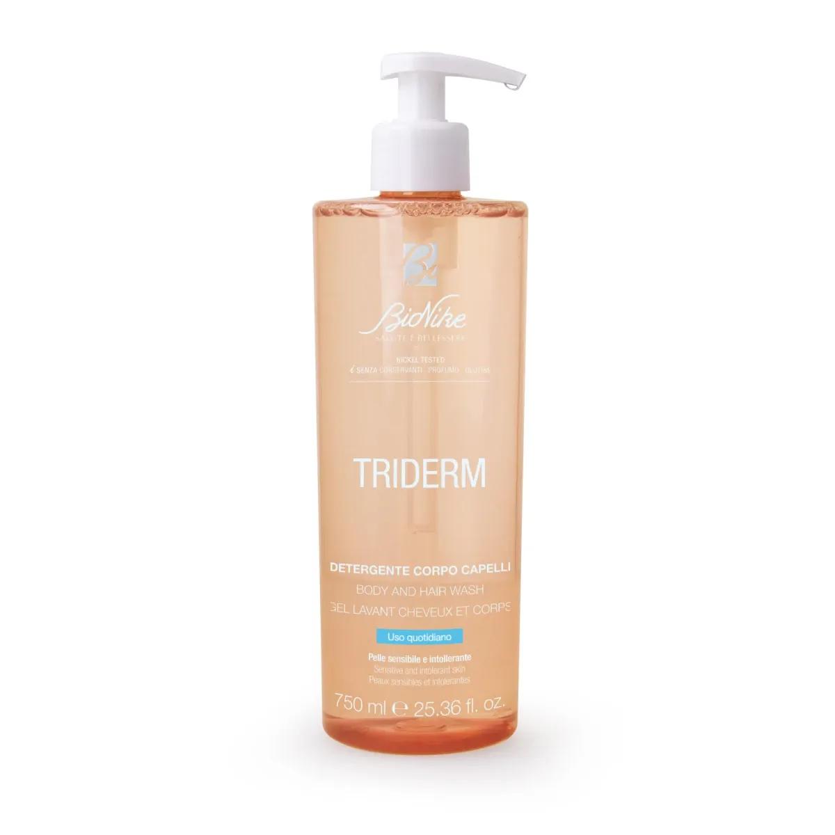 Bionike Triderm Detergente Gel Corpo e Capelli per Pelle Sensibile e Intollerante 750 ml