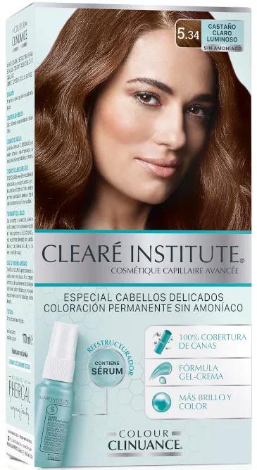 Cleare Institute Colour Clinuance Tinte Permanente Cabellos Delicados 534 Castaño Claro Luminoso