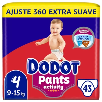 PAQUETE DODOT PANTS PAÑAL-BRAGUITA T/5 (12-17 kg) 30 UDS.