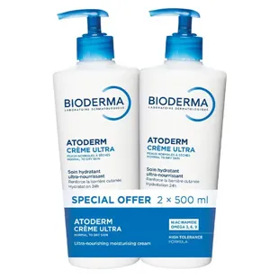 Bioderma Atoderm Crema Senza Profumo Confezione 2 x 500 ml