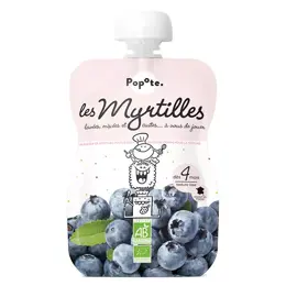 Popote Les Fruits Gourde Myrtille +4m Bio 120g