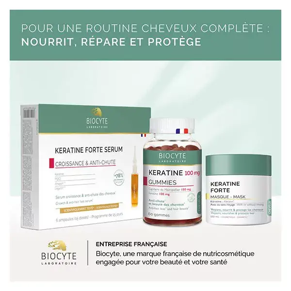 Biocyte Kératine Forte Shampoing Soin des Cheveux Kératine et Boket 200ml