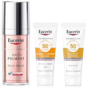 Eucerin Anti-Pigment Dual Sérum 30ml + Mini Fluido Solar SPF50 + Mini Fluido Solar Color SPF50