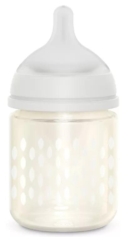 Suavinex Glazen Babyfles Fysiologische Speen Sx Pro Siliconen Slow Flow Beige