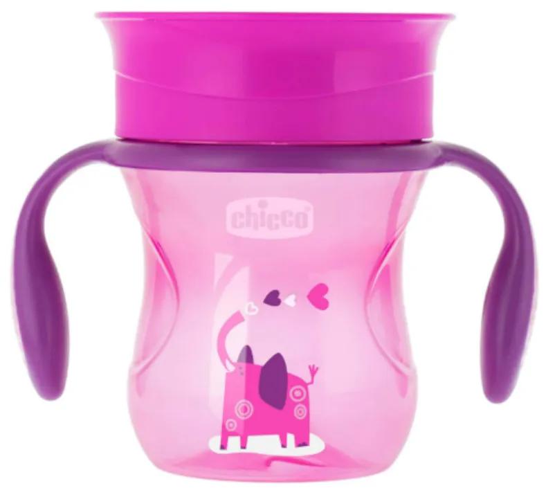 Chicco Perfect Glass 360 Rosa +12m 200 ml