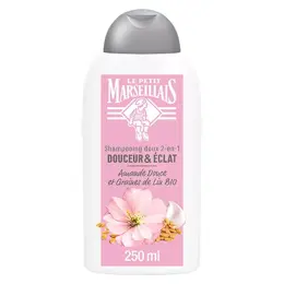 Le Petit Marseillais Shampoing  Éclat Amande Douce et Graines de Lin Bio 250ml