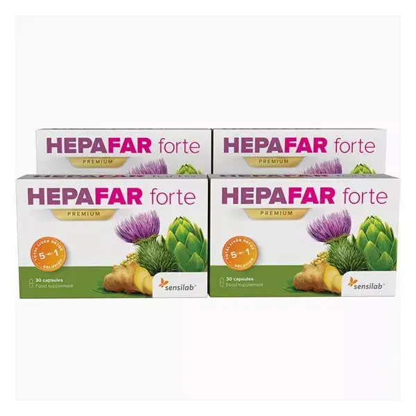 Sensilab Hepafar Forte Premium Lot de 4 x 30 capsules