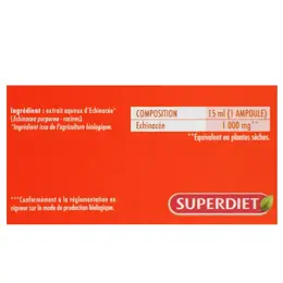 Superdiet Echinacée Bio 20 ampoules