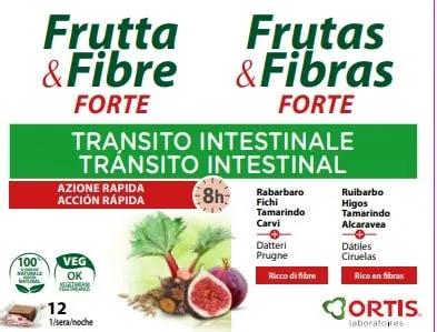 Frutta e Fibre Forte Integratore per il Transito Intestinale Pigro Occasionale 12 Cubetti