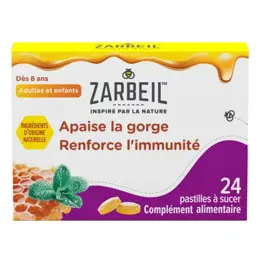 Zarbeil Gorge & Immunité 24 Pastilles à Sucer