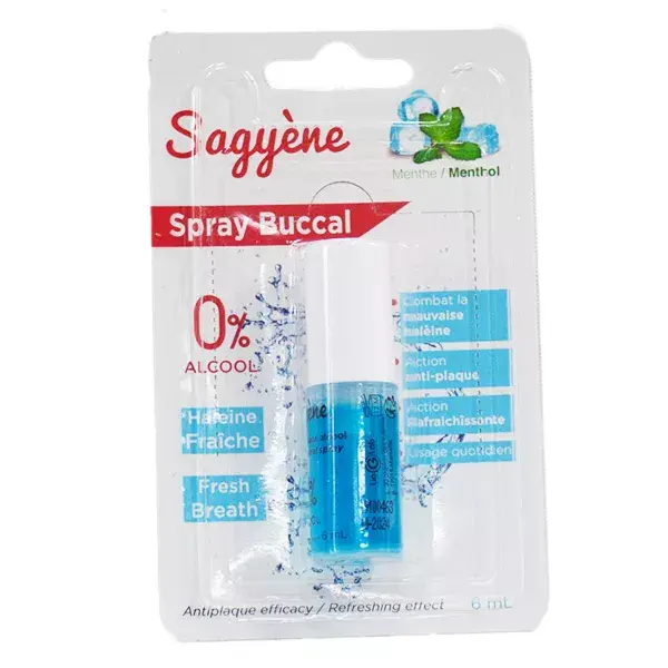 Sagyène Spray Buccal Haleine Fraîche Menthe sans Alcool  6ml