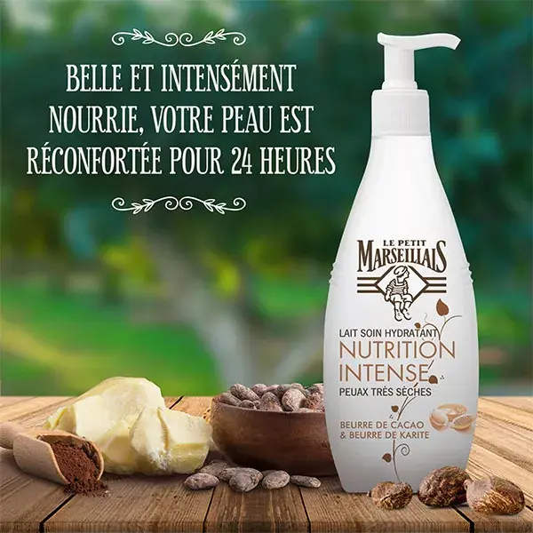Le Petit Marseillais Lait  Hydratant Nutrition Intense Cacao et Karité 250ml