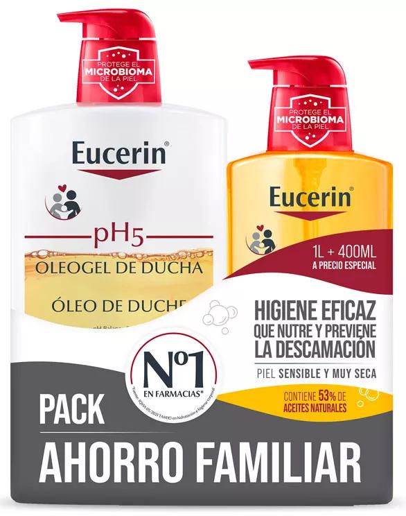Eucerin Pack Oleogel de Duche Pele Seca 1000ml + Garrafas 400ml gRATIS