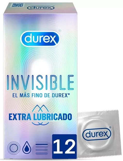 Durex Preservativo Invisible Extrafino Extralubricado 12 Uds