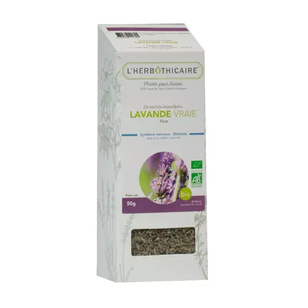 L' Herbothicaire Organic Lavander Herbal Tea 50g