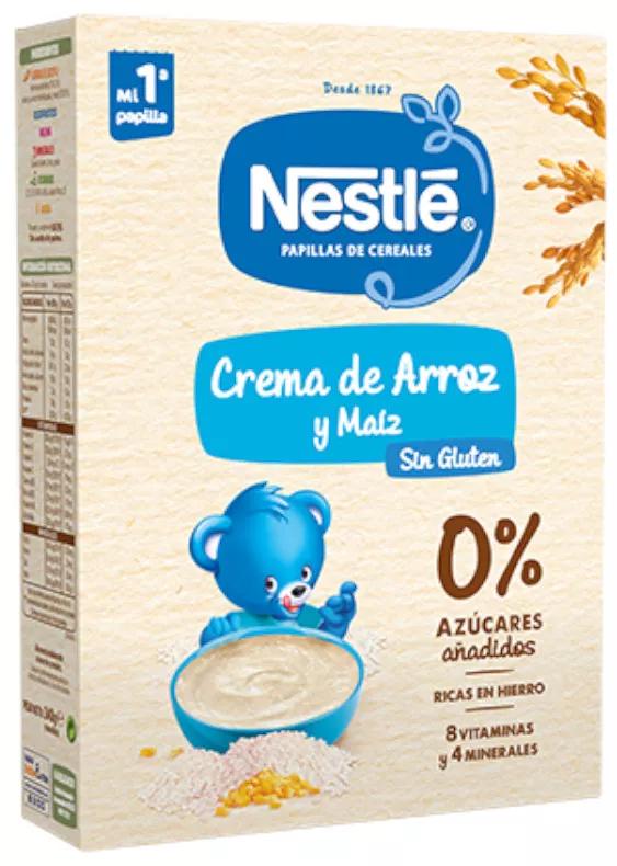 Nestlé Papilla Sin Gluten Maíz y Crema de Arroz +6m 240 gr
