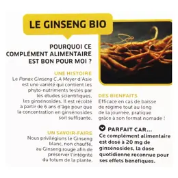 Fitoform Le Ginseng Bio 60 comprimés