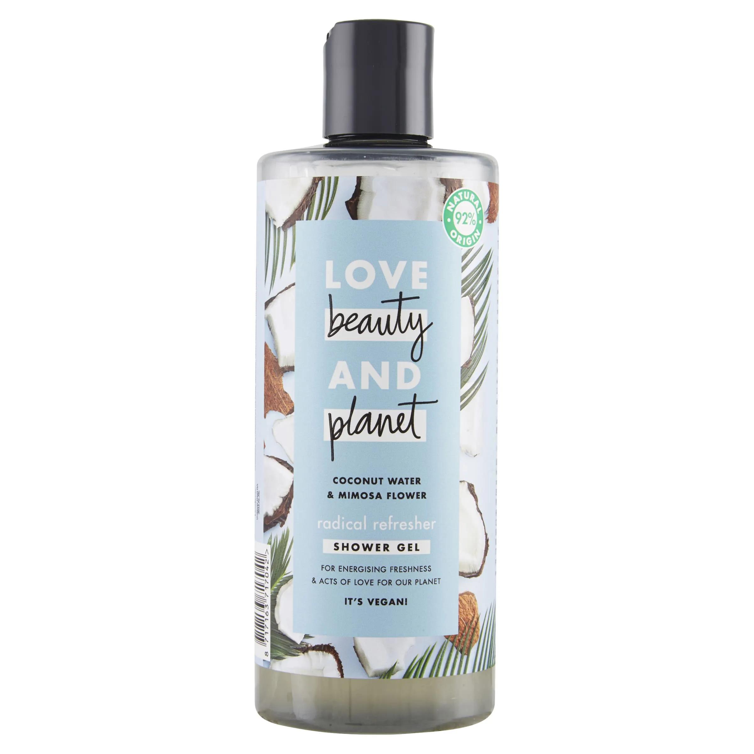 Love Beauty and Planet Acqua di Cocco e Fiore di Mimosa Gel Doccia Energizzante 500 ml