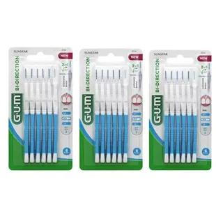 Gum Scovolino Bi-Direction 0,9mm Blu Lotto di 3 x 6 unità