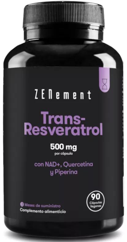 ZENement Trans-Resvératrol avec NAD+, Quercétine et Pipérine 90 Gélules