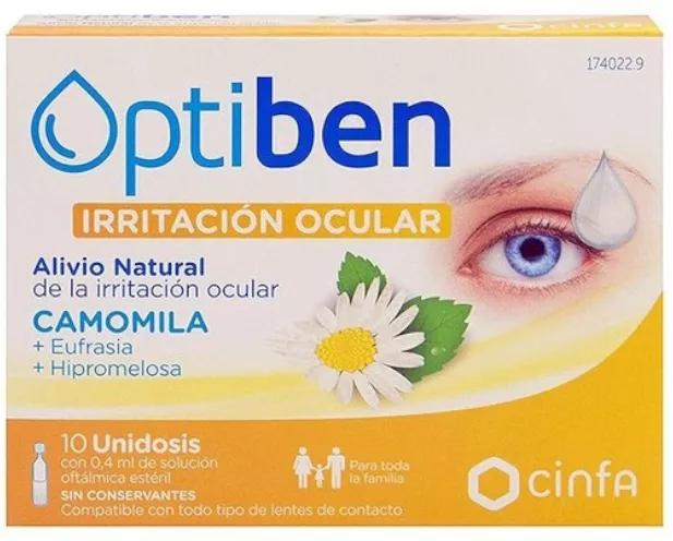 Optiben Yeux Irrités Ampoules 10x0,4 ml