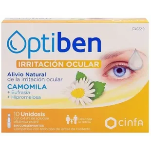Optiben Irritated Eyes 10x0.4ml Ampoules