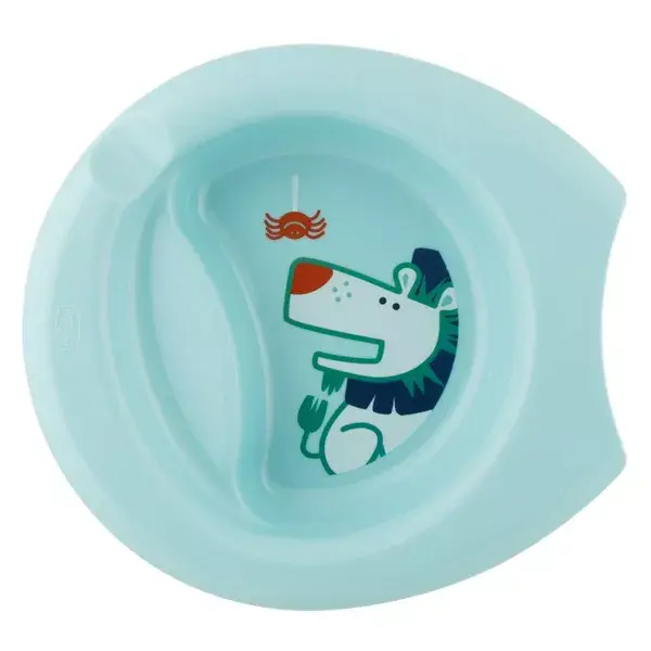 Chicco Mealtime Decorated Rimmed Hollow Plate +6m Blue