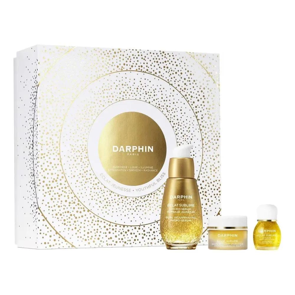 Darphin Cofanetto Éclat Sublime Youthful Bliss Balsamo Detergente Aromatico + Siero Ringiovanente + Olio di Nettare d’Oro agli 8 Fiori