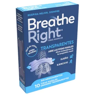 Breathe Right Tiras Nasales Tamaño Grande 10 uds