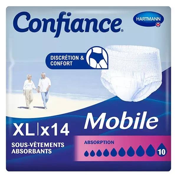 Hartmann Confiance Mobile Absorption 10 Gouttes Taille XL 14 sous-vêtements