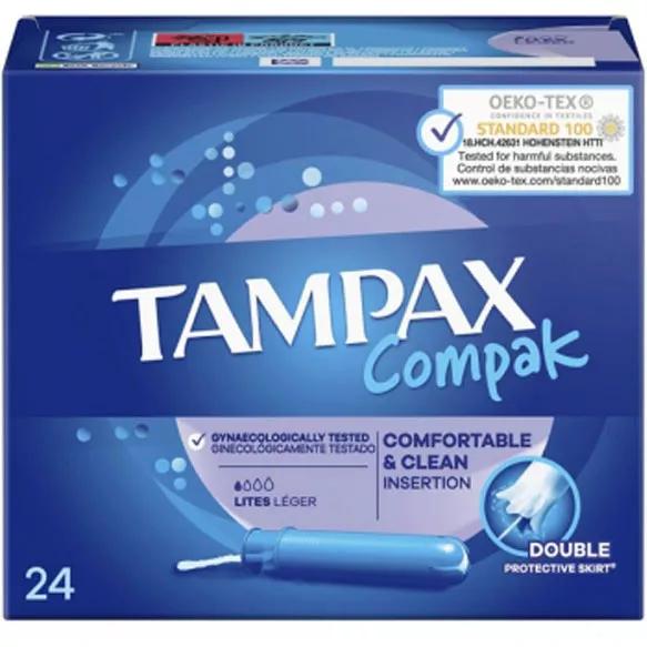 Tampax Compak Tampones Flujo Ligero 24 uds