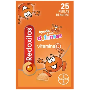 Vitamines et défenses Redoxitos 25 perles doubles à saveur d'orange