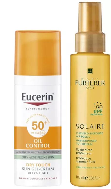 Eucerin Gel-Crème Oil Control SPF50+ 50 ml + René Furterer Fluide Protecteur Solaire KPF 50+ 100 ml