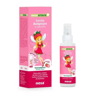 Nosa Loción Antipiojos Fresa Attack 5% Dimeticona 100 ml