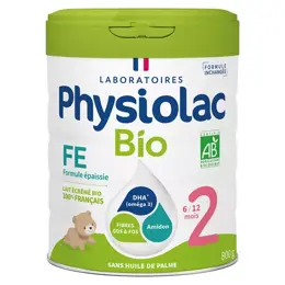 Physiolac Bio Lait 2ème âge Formule Epaissie 800g