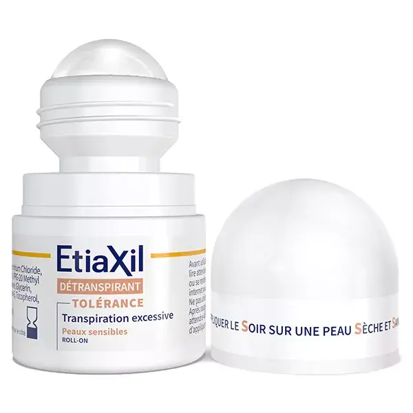 ETIAXIL Déodorant Détranspirant Transpiration Excessive TOLÉRANCE Lot de 2 x 15ml
