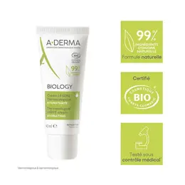 A-Derma Biology Crème Légère Dermatologique Hydratante Bio 40ml