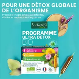 Santarome Bio - Programme Ultra Détox Bio - Détox globale - 30 ampoules