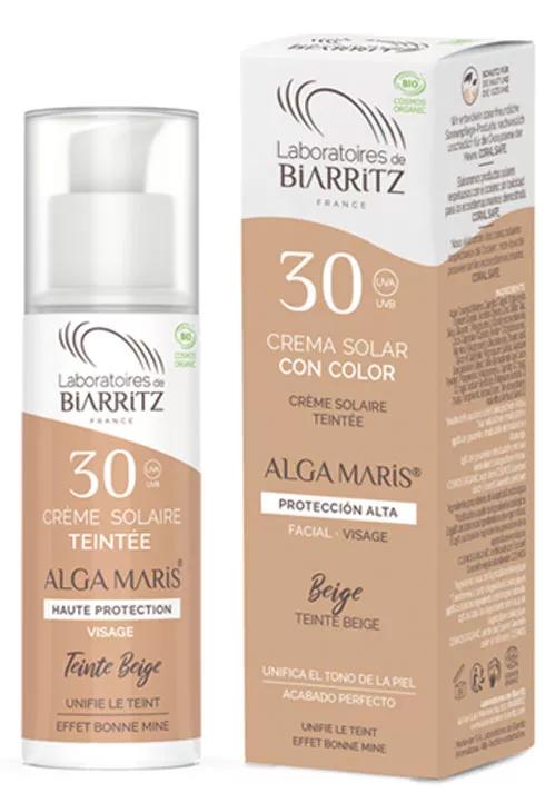 Laboratoires de Biarritz Creme Solar com Cor SPF30 -Alga Maris Tom Bege 50ml