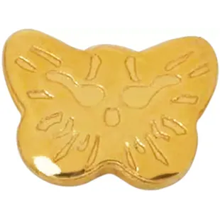 Boucle d'oreille Inverness Papillon Doré 24K 60C